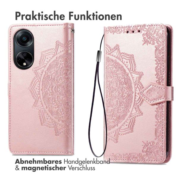 imoshion Mandala Klapphülle für das Oppo A98 - Rose Gold