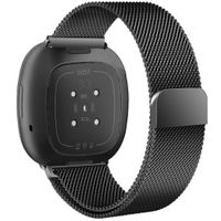 imoshion Magnetisches Milanaise Armband für das  Fitbit Versa 4/ 3 / Sense (2) - Schwarz