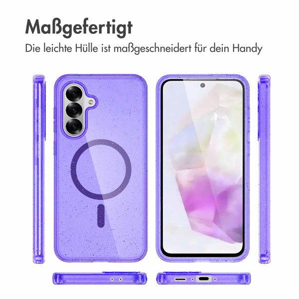 imoshion Glitzer Back Cover mit MagSafe Samsung Galaxy A56 - Glitzer Violett