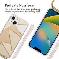 imoshion Design Hülle mit Band Apple iPhone 15 - Beige Graphic