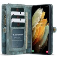 CaseMe Luxuriöse 2-in-1-Portemonnaie-Klapphülle Leder Samsung Galaxy S21