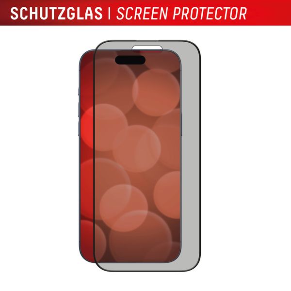 Displex Displayschutz aus gehärtetem Glas Privacy Apple iPhone 16 Pro