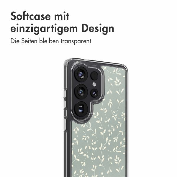 imoshion Design Hülle Samsung Galaxy S26 Ultra - Smoke Green Flowers