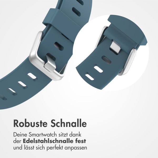 imoshion Silikonarmband für die Fitbit Versa (2) / Versa Lite - Größe L - Graublau