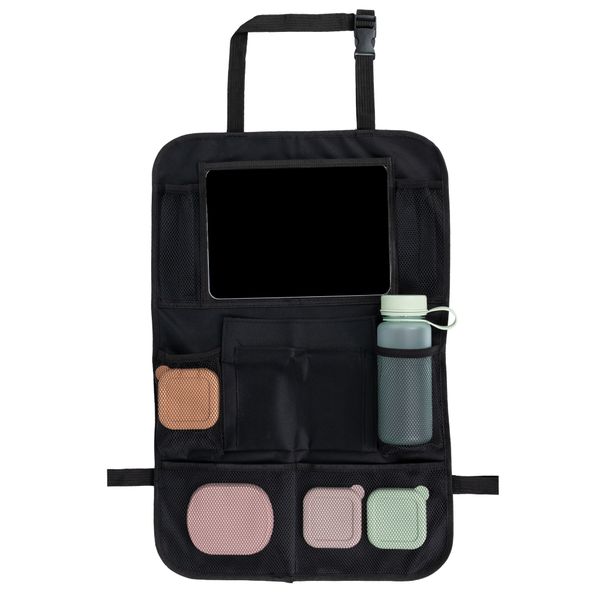 imoshion Autositz Organizer für Kinder – 9 Fächer - Inklusive Tablet-Halter – Schwarz