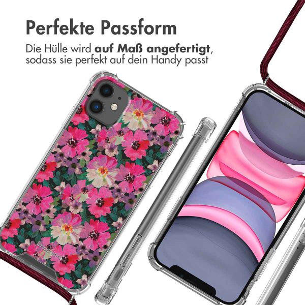 imoshion Design Hülle mit Band Apple iPhone 11 - Flower Water