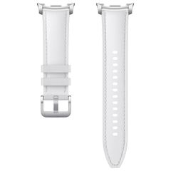 Samsung Original Hybrid Vegan Leder Armband für das  Samsung Galaxy Watch 8 (40/44mm) / Classic (46mm) - White