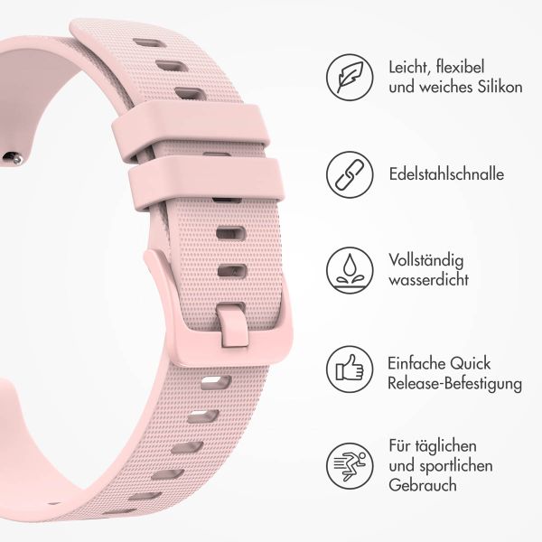 imoshion Sport-Silikonarmband mit Schnalle - Universelle 22 mm Anschluss - Rosa