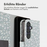 imoshion Design Klapphülle Samsung Galaxy S25 - Smoke Green Flowers