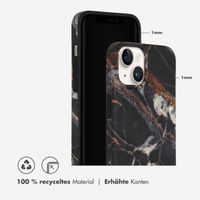 Selencia Aurora Fashion Back Case für das Apple iPhone 14 - ﻿Strapazierfähige Hülle - 100 % recycelt - Schwarzer Marmor