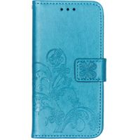 Kleeblumen Klapphülle Türkis für das Samsung Galaxy A40