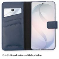 Selencia Echtleder Klapphülle Samsung Galaxy S26 - Dunkelblau