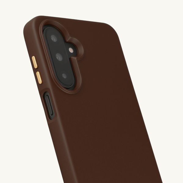 Selencia Rivièra Backcover mit MagSafe mit abnehmbaren Haken Samsung Galaxy A17 (5G) / (4G) - Choco Brown