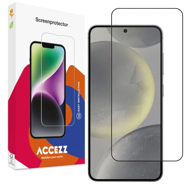 Accezz Full Cover Screen Protector aus gehärtetem Glas für das Samsung Galaxy S25