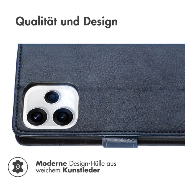 imoshion Luxuriöse Klapphülle Oppo Reno15 (5G) - Dunkelblau