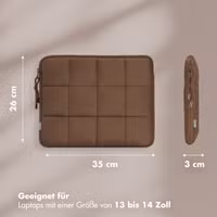 Selencia Puffy Laptop Hülle 13-14 Zoll - Laptop Sleeve - Mocha Brown