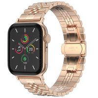 Selencia Jubilee-Edelstahlarmband für Apple Watch Series 1 t/m 9 / SE (38/40/41 mm) | Series 10 / 11 (42 mm) - Rosé gold