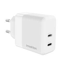 imoshion Wandladegerät - Ladegerät - 2x USB-C - Power Delivery - 40W - Weiß