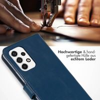 Selencia Echtleder Klapphülle Samsung Galaxy A53 - Blau