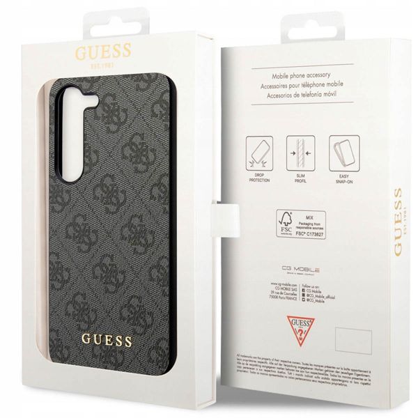 Guess 4G Classic Logo Back Cover Charm Samsung Galaxy S24 Plus - Schwarz