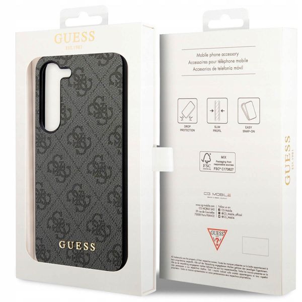 Guess 4G Classic Logo Back Cover Charm für das Samsung Galaxy S24 Plus - Schwarz