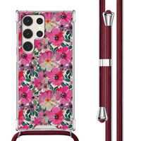 imoshion Design Hülle mit Band Samsung Galaxy S23 Ultra - Flower Water