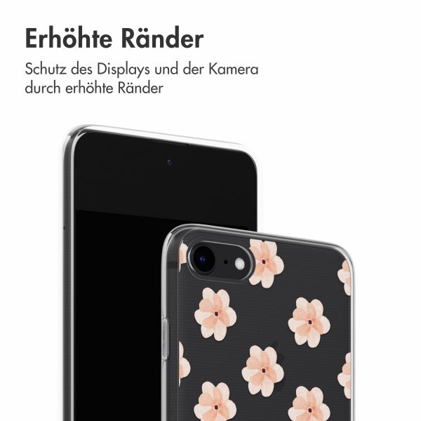 imoshion Design Hülle iPhone SE (2022 / 2020) / 8 / 7 - Floral Peach