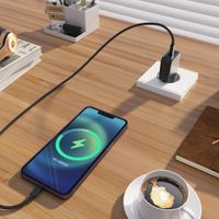 imoshion Powerbank 20.000 mAh + Accezz Ultra Slim GaN Ladegerät + Accezz USB-C- auf USB-C-Kabel - 1 Meter - Schwarz