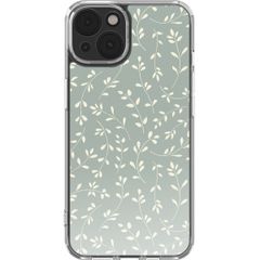 imoshion Design Hülle Apple iPhone 14 - Smoke Green Flowers