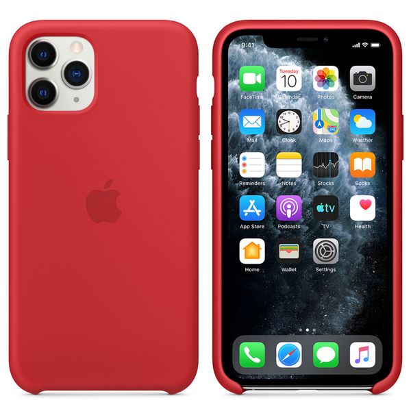 Apple Silikon-Case Rot für das Apple iPhone 11 Pro