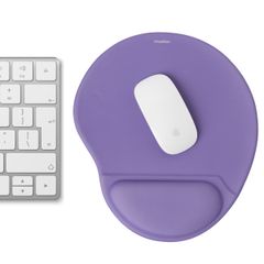 imoshion Ergonomisches Mauspad - Mauspad mit Handgelenkstütze - 30 x 25 cm - Lila
