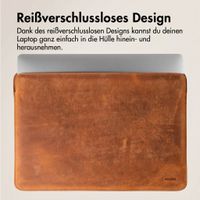 Accezz Leather Laptop Hülle Apple MacBook 14 Zoll - Laptop Sleeve - Cognac