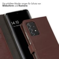 Selencia Echtleder Klapphülle Samsung Galaxy A52(s) (5G/4G) - Braun