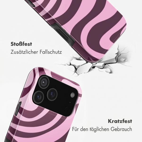 Selencia Vivid Back Cover Apple iPhone 18 Pro - Wavy Swirl Pink Plum