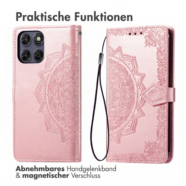 imoshion Mandala Klapphülle Motorola Moto G77 - Rose Gold