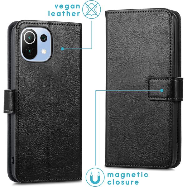imoshion Luxuriöse Klapphülle Xiaomi Mi 11 Lite (5G/4G) / 11 Lite 5G NE - Schwarz