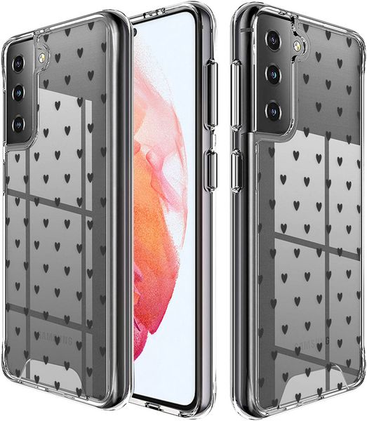 imoshion Design Hülle Samsung Galaxy S21 - Hearts All Over Black