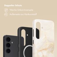 Selencia Vivid Rückabdeckung mit MagSafe Samsung Galaxy S24 - Golden Beige Marble