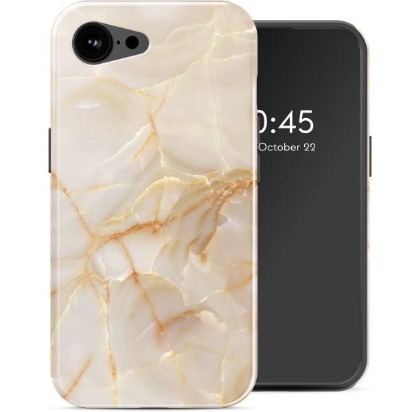 Selencia Vivid Rückabdeckung mit MagSafe Apple iPhone 16e - Golden Beige Marble