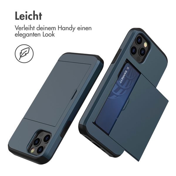 imoshion Backcover mit Kartenfach Apple iPhone 12 (Pro) - Dunkelblau