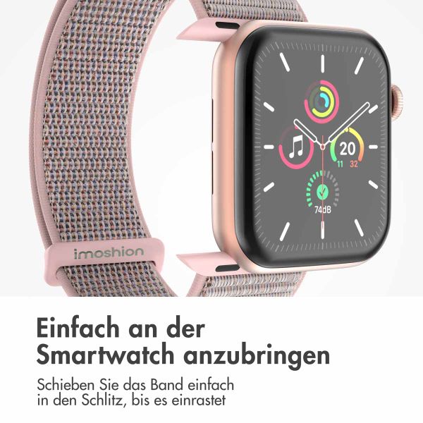 imoshion Nylon-Armband⁺ für die Apple Watch Series 1 bis 9 / SE (38/40/41 mm) | Series 10 (42 mm) - Pink Sand