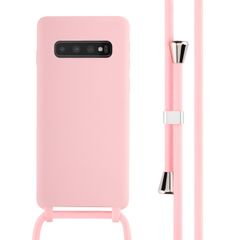 imoshion Silikonhülle mit Band für das Samsung Galaxy S10 - Rosa