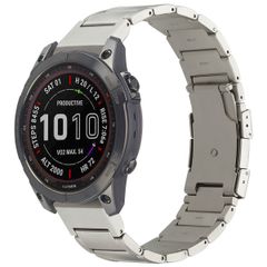 Accezz Mattes Titanstahlarmband -   Garmin 22 mm Anschluss - Titanium