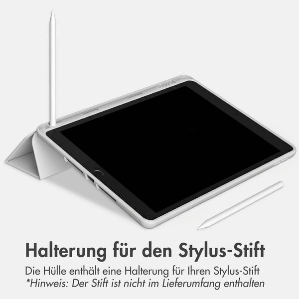 Accezz Smarte Klapphülle aus Silikon Apple iPad 9 (2021) 10.2 Zoll / iPad 8 (2020) 10.2 Zoll / iPad 7 (2019) 10.2 Zoll - Grau