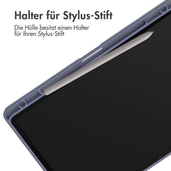 imoshion Trifold Hardcase Klapphülle Samsung Galaxy Tab S9 11.0 Zoll - Violett
