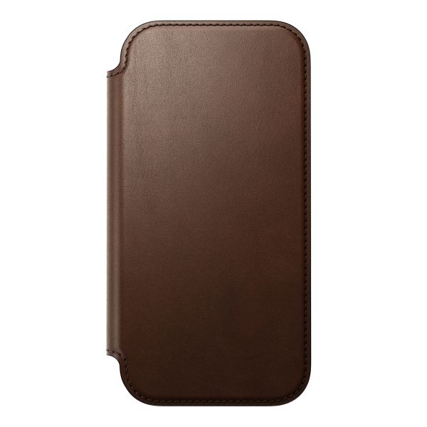 Nomad Modern Leather Folio Klapphülle Apple iPhone 17 - Braun
