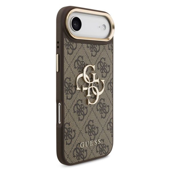 Guess 4G Metal Logo Back Cover Apple iPhone Air - Gold Edge - Brown