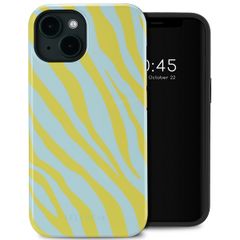 Selencia Vivid Tough Back Cover MagSafe für das iPhone 14 - Zebra Winter Sky Titanium Yellow