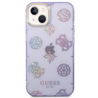 Guess Peony Glitter Back Cover für das iPhone 14 - Violett