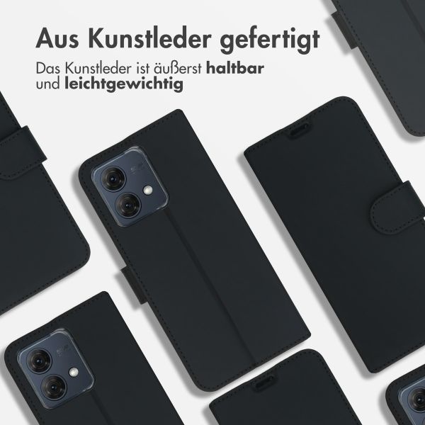 Accezz Wallet TPU Klapphülle Motorola Moto G84 - Schwarz